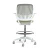 Steelcase White Base with Hard Floor Casters Cobi Stool, Malt view 3
