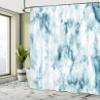 Ambesonne Nature Shower Curtain, Fluffy Cloud Skyline Like Marble Motif Grunge and Retro Features Art Print, Cloth Fabric Bathroom Decor Set with Hooks, 69" W x 75" L, Cadet Blue Seafoam view 4