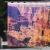 Ambesonne American Shower Curtain, Grand Canyon in Arizona Base Elevations North American Sublime Tribal Landscape, Cloth Fabric Bathroom Decor Set with Hooks, 69" W x 84" L, Indigo Brown Earth Yellow view 3