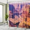 Ambesonne American Shower Curtain, Grand Canyon in Arizona Base Elevations North American Sublime Tribal Landscape, Cloth Fabric Bathroom Decor Set with Hooks, 69" W x 84" L, Indigo Brown Earth Yellow view 4