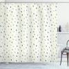 Ambesonne Abstract Shower Curtain, Saturated Spherical Teardrop Shaped Rain Water Drops Particles Design Fusion Image, Cloth Fabric Bathroom Decor Set with Hooks, 69" W x 84" L, Eggshell Multicolor view 1