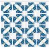 Ambesonne Blue and White Shower Curtain, Portuguese Pavement Design Azulejo Mosaic with Diagonal Square and Shapes, Cloth Fabric Bathroom Decor Set with Hooks, 69" W x 84" L, Blue White view 2