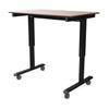 48" Electric Standing Desk - Black & Dark Walnut view 1