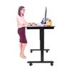 48" Electric Standing Desk - Black & Dark Walnut view 2