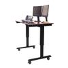 48" Electric Standing Desk - Black & Dark Walnut view 3