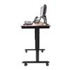 48" Electric Standing Desk - Black & Dark Walnut view 4