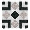 Ambesonne Marble Print Shower Curtain, Nostalgic Stone Mosaic Regular Design Alluring Elements Art, Cloth Fabric Bathroom Decor Set with Hooks, 69" W x 84" L, Black Beige view 2