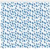 Ambesonne Autumn Shower Curtain, Raindrops Fall Autumn Climate Liquid Gravity Water Cycle Air Mass Image, Cloth Fabric Bathroom Decor Set with Hooks, 69" W x 84" L, Blue and White view 2