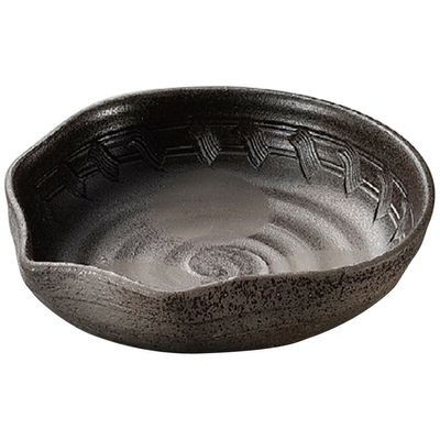 Yamasita Craft 26213-468 Carbonized Soil, Gourd Shape, 8.5 Serving Pot, 9.6 x 10.4 x 2.6 inches (24.5 x 26.5 x 6.5 cm)