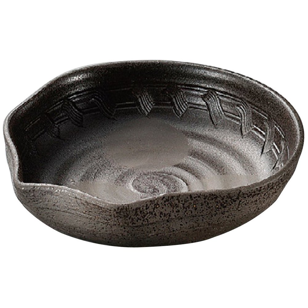 Yamasita Craft 26213-468 Carbonized Soil, Gourd Shape, 8.5 Serving Pot, 9.6 x 10.4 x 2.6 inches (24.5 x 26.5 x 6.5 cm)