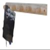 5-Peg Life Jacket Wall Log Racks, Heavy Duty Wooden Coat Rack Wall Mounts, Indoor & Outdoor Coat Hanger Mount for Life Vest, Hat Rack Walls Mount, Fishing Jacket, Long Coats Racks - Natural view 4