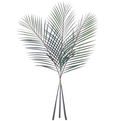 SilksAreForever 40" Silk Palm Leaf Stem Bundle -Green (Pack of 6)