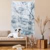 Ambesonne Marble Print Tapestry, Natural Marble Display Cloud-Like Design Scratches Antique Inspirations, Wall Hanging for Bedroom Living Room Dorm Decor, 60" X 80", Blue Grey view 2