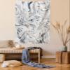 Ambesonne Marble Print Tapestry, Japanese Marble Motif Artisan Pigment Effects Interior Stucco Design, Wall Hanging for Bedroom Living Room Dorm Decor, 40" X 60", Beige Grey Bluegrey view 1