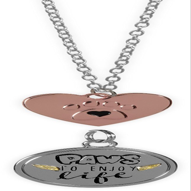 Angelstar Paws to Enjoy Life Pendant & Charm Set