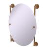 Allied Brass Monte Carlo Collection Oval Frameless Rail Mounted Wall Mirror, Brushed Bronze view 1