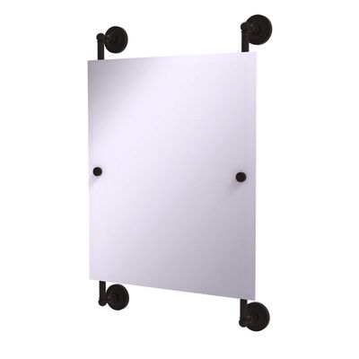 Allied Brass Prestige Regal Collection Rectangular Frameless Rail Mounted Wall Mirror, Oil Rubbed Bronze