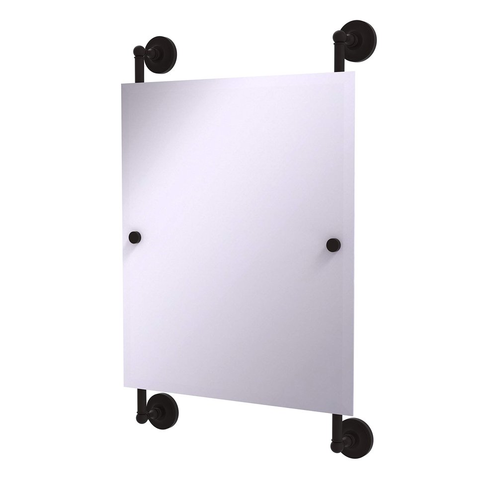 Allied Brass Prestige Regal Collection Rectangular Frameless Rail Mounted Wall Mirror, Oil Rubbed Bronze