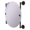 Allied Brass Que Round Frameless Rail Mounted Wall Mirror, Antique Bronze view 2
