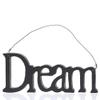 Liberty Set of 6 Wooden Dream Scipts with Attached Wire Hanger for Decorating, Crafting, and Embellishing view 1