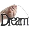 Liberty Set of 6 Wooden Dream Scipts with Attached Wire Hanger for Decorating, Crafting, and Embellishing view 2