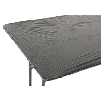 KWIK-COVERS Disposable Table Cover Oblong Black Plastic - 30" H x 6'L