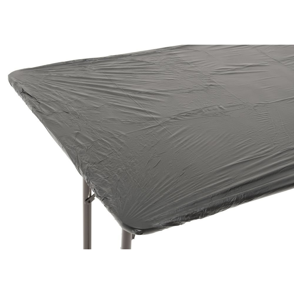 KWIK-COVERS Disposable Table Cover Oblong Black Plastic - 30" H x 6'L