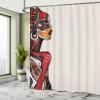 Ambesonne African Shower Curtain, Profile of Beauty Totem Ethno Fashion Girl with Tattoos Illustration, Cloth Fabric Bathroom Decor Set with Hooks, 69" W x 84" L, Pale Grey Burgundy Apricot view 4