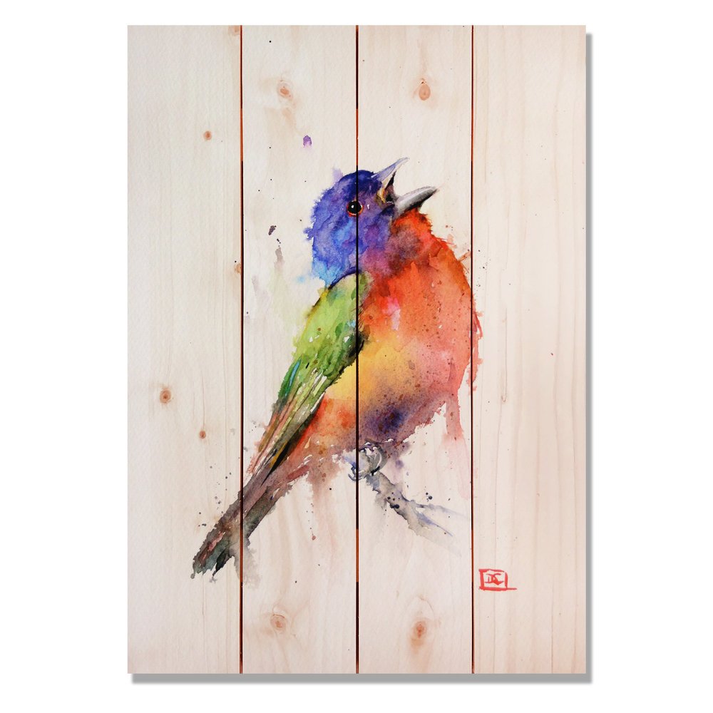 Wile E. Wood Sig Series Painted Bunting 14x20