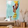 Ambesonne African Tapestry, Mother with Her in Clothes Retro Style Fashion Image, Wall Hanging for Bedroom Living Room Dorm Decor, 40" X 60", Turquoise Marigold view 2