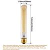 CTKcom T9/T185 40W Vintage Edison Light Bulbs E26 E27 Base(4 Pack)- Tubular Bulb Nostalgic Tungsten Filament Antique Incandescent Bulb Golden Tinted Glass for Industrial Wall Sconces Pendant Lighting view 2