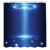 Ambesonne Outer Space Shower Curtain, Cyberspace Environment in Communication Over Computer Network Webs Design, Cloth Fabric Bathroom Decor Set with Hooks, 69" W x 70" L, Blue view 2