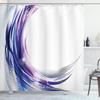 Ambesonne Abstract Shower Curtain, Cool Wave Like Ombre Design Vibrant Color Dots Art, Cloth Fabric Bathroom Decor Set with Hooks, 69" W x 75" L, Purple Blue and White view 1