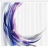 Ambesonne Abstract Shower Curtain, Cool Wave Like Ombre Design Vibrant Color Dots Art, Cloth Fabric Bathroom Decor Set with Hooks, 69" W x 75" L, Purple Blue and White view 2