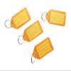 Pack of 100 Small Orange Coloured Identity Tag Key Rings - Sliding Fob Keyrings view 2
