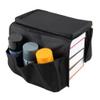 Sofa Armrest Organizer with Cup Holder Tray 6 Pockets TV Remote Control Organizer Sofa Couch Armchair Caddy Organizer Tidy Pocket Hanging Storage Bag Holder for Cellphone Magazine Drinks Snacks Black view 4