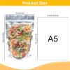 SumDirect Reusable Aluminium Foil Zipper Stand Up Food Pouches Bags with Notch for Food Storage 5.9x8.6 Inches,18.5oz, Pack of 50 view 2