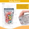 SumDirect Reusable Aluminium Foil Zipper Stand Up Food Pouches Bags with Notch for Food Storage 5.9x8.6 Inches,18.5oz, Pack of 50 view 3