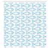 Ambesonne Under The Sea Shower Curtain, Swimming Fish of Underwater Wild Life Maritime Animal Illustration, Cloth Fabric Bathroom Decor Set with Hooks, 69" W x 70" L, Blue White view 2