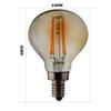 Bulbright 6PACK LED Filament Bulb Dimmable G45/G14 4W Gilded Tint Glass Cover Tubular LED Light Bulb, E12 Base, Warm White 2700-3000K, 40W Equivalent, 110-120VAC (4) view 2