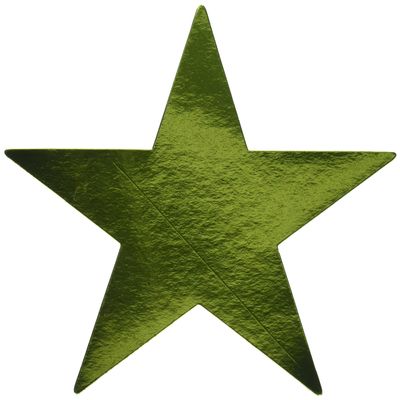 Star Cutouts | Kiwi Green | 9"| Pack of 5 | Party Decor