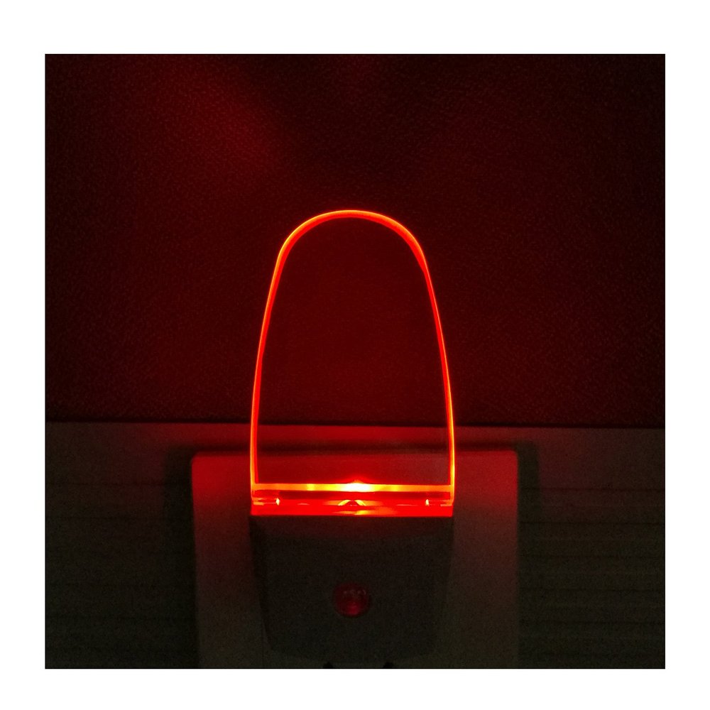 GREENIC Red Plug in LED Night Light 2 Pack Dusk to Dawn Sensor for Bedroom, Bathroom, Kitchen, Hallway