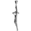 Sterling Silver Jesus of Nazareth King of The Jews Crucifix Necklace Oxidized finish 16 inch 1.8mm Chain view 3
