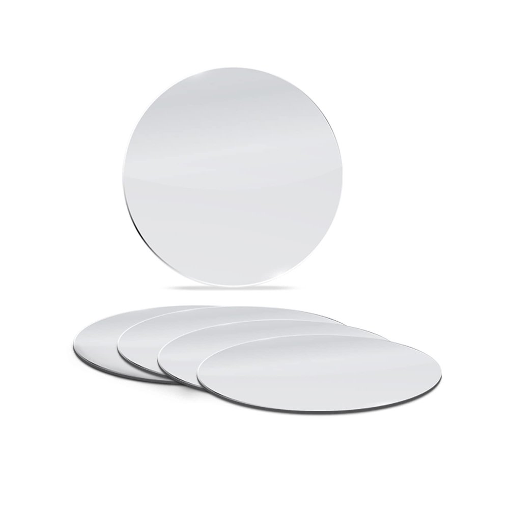 9 Inch, Pack of 2 Small Mirrors for Crafts, Round Mirror for Tables at Wedding, Mirror Tiles for Crafts and DIY Projects