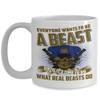 BeeTeeStore Police Officer Mug 15oz Ceramic Tea Cup Law Enforcement Gift for Men Anniversary Birthday Present Real Beast view 1