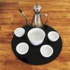 Super Cool Creations Round Shaped Serving Mat - Black - Gloss Finish - 30 cm Diameter (11.8") view 2
