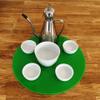 Super Cool Creations Round Shaped Serving Mat - Bright Green - Gloss Finish - 30 cm Diameter (11.8") view 2