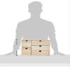 Artemio Wooden Storage Box with Drawers-Beige, 35 x 15 x 26 cm, Wood, Brown view 2