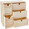 Artemio Wooden Storage Box with Drawers-Beige, 35 x 15 x 26 cm, Wood, Brown view 3
