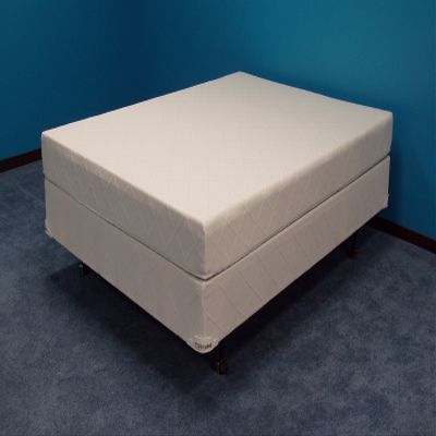 Strobel Organic "Applo Softside Waterbed with Water Tube System 4" Fill, with Organic Cotton Stretch-Cover, Complete Set, Twin